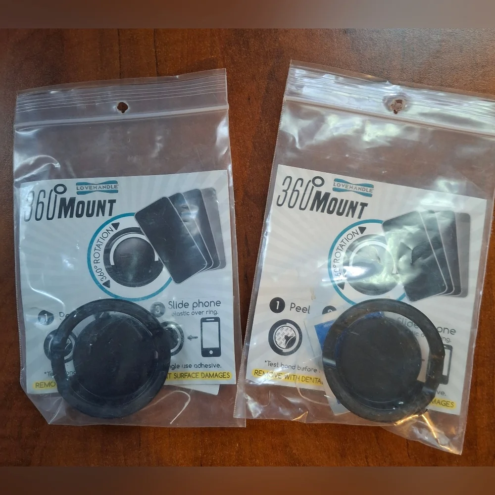 LoveHandle Black Swivel 360 Phone Mount -2 Available Priced For One-